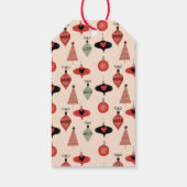 Vrolijk Kerstmis foto midden eeuw modern Cadeaulabel (Achterkant)