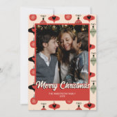 Vrolijk Kerstmis foto midden eeuw modern Feestdagenkaart (Voorkant)
