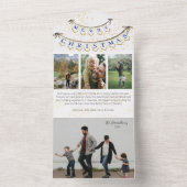 Vrolijk Kerstmis Foto Tri-fold Alles in een Kaart (Binnen)