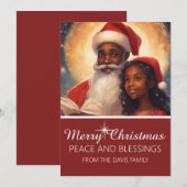 Vrolijk Kerstmis Foto Vakantie Kaart personalisere (Voorkant / Achterkant)