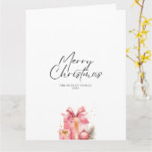 Vrolijk Kerstmis Foto Waterverf Gift Kaart (Gele Bloem)