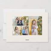 Vrolijk Kerstmis Fotocollage Poinsettias Feestdagenkaart (Achterkant)