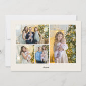 Vrolijk Kerstmis Fotocollage Poinsettias Feestdagenkaart (Achterkant)