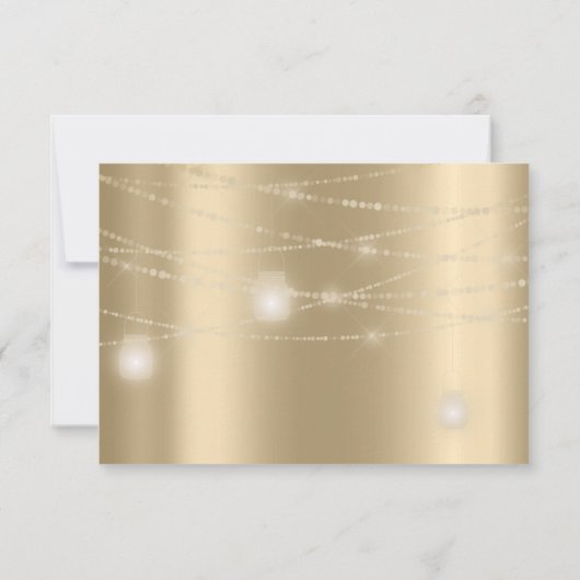 Vrolijk Kerstmis Fotolichten Strings Gouden Douane Kaart (Achterkant)