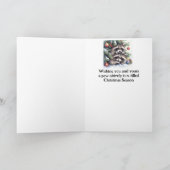 Vrolijk Kerstmis Fun Raccoons Tante Kaart (Binnen)