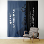 Vrolijk Kerstmis Geboorte Banner Achtergrond Wandkleed (In situ)