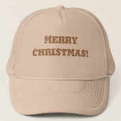 Vrolijk Kerstmis Gedrukte Naam Tekst Wensen Vrede- Trucker Pet (Voorkant)