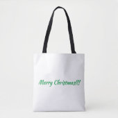 Vrolijk Kerstmis Gedrukte Tekst Viering Aankoop Tote Bag (Voorkant)