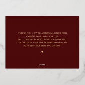 Vrolijk Kerstmis Geel Familie Foto Folie Feestdagenkaart (Achterkant)