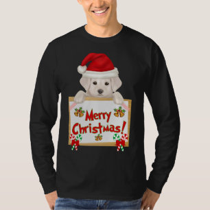 Vrolijk Kerstmis Gele Labrador Retriever Puppy! E T-shirt