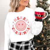 Vrolijk Kerstmis Gelukkig Gezicht Trui