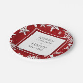 Vrolijk Kerstmis/Gelukkig N Y 7"Document Borden Papieren Bordje (Gekanteld)