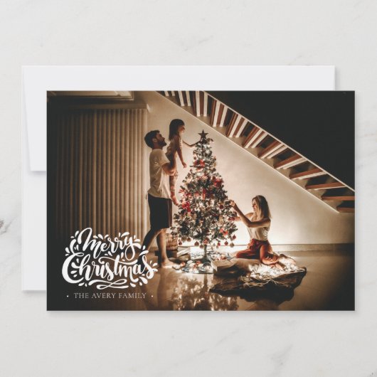 Vrolijk Kerstmis Gepersonaliseerde Foto Winter Vog Feestdagenkaart (Voorkant)