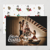 Vrolijk Kerstmis Gepersonaliseerde Foto Winter Vog Feestdagenkaart (Voorkant / Achterkant)