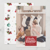 Vrolijk Kerstmis Gepersonaliseerde Foto Winter Vog Feestdagenkaart (Voorkant / Achterkant)