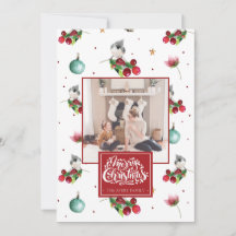 Vrolijk Kerstmis Gepersonaliseerde Foto Winter Vog