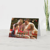 Vrolijk Kerstmis Gepersonaliseerde Fotonaam Kerstm Kaart (Voorkant)