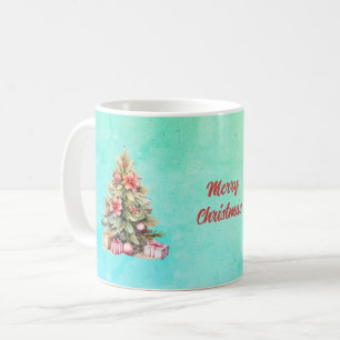 Vrolijk Kerstmis Gepersonaliseerde Tekst Kerstboom Koffiemok