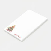 Vrolijk Kerstmis Gepersonaliseerde Tekst Kerstboom Post-it® Notes (Schuin)