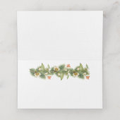 Vrolijk Kerstmis gevouwen plaats kaart Plaatskaartje (Binnenkant ongevouwen)