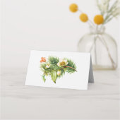 Vrolijk Kerstmis gevouwen plaats kaart Plaatskaartje (Achterkant)