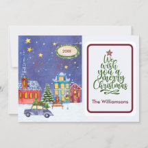 Vrolijk Kerstmis Gezellige Dorpsscène Kerstmis Kaa