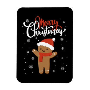 Vrolijk Kerstmis Ginger Brood Xmas Kerstkoekje Magneet