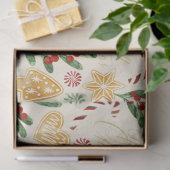 Vrolijk Kerstmis Gingerbread Cookies Lettering Tissuepapier (Geschenk)