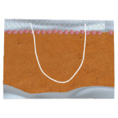 Vrolijk Kerstmis Gingerbread House Aangepaste vaka Large Cadeautasje (Achterkant)