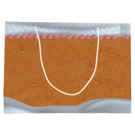 Vrolijk Kerstmis Gingerbread House Aangepaste vaka Large Cadeautasje (Achterkant)