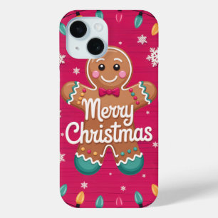 Vrolijk Kerstmis Gingerbread Man iPhone / iPad cas 15 Case