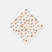Vrolijk Kerstmis Gingerbread Schattige Fun Wit Servet (Hoek)