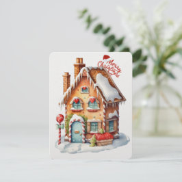 Vrolijk Kerstmis Gingerhouse Feestdagenkaart