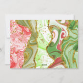 Vrolijk Kerstmis glitter Kerstmis marmer foto Feestdagenkaart (Achterkant)