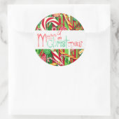 Vrolijk Kerstmis Glossy/Matte Sticker (Tas)