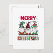 Vrolijk Kerstmis Gnome Familie Grappige Kerstboom Briefkaart (Voorkant / Achterkant)