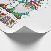 Vrolijk Kerstmis Gnome Familie Grappige Kerstboom Cadeaupapier (Hoek)