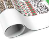 Vrolijk Kerstmis Gnome Familie Grappige Kerstboom Cadeaupapier (Rol Hoek)