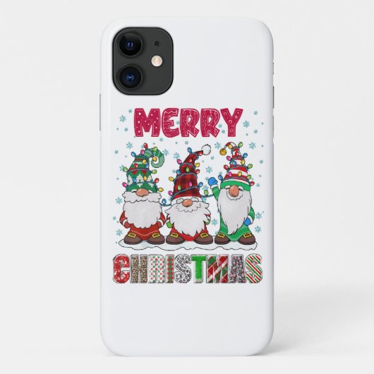 Vrolijk Kerstmis Gnome Familie Grappige Kerstboom Case-Mate iPhone Case (Achterkant)