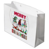 Vrolijk Kerstmis Gnome Familie Grappige Kerstboom Groot Cadeauzakje (Achterkant Gekanteld)