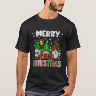 Vrolijk Kerstmis Gnome Familie Grappige Kerstboom  T-shirt