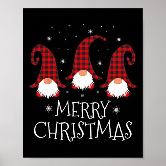 Vrolijk Kerstmis Gnome Grappige Xmas Gnomen Groep Poster (Voorkant)