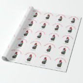 Vrolijk Kerstmis Gnome met Glitter Kerstboom Cadeaupapier (Uitgerold)