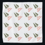 Vrolijk Kerstmis Gnome Pet Bandana<br><div class="desc">Je hond of kat zal er zo schattig uitzien in deze leuke Merry Christmas Gnome huisdier bandana! Winterscène met een magere Scandinavische gnoom met een schattige blauwe vogel voor de dennenbomen. In  rode typografie staat het citaat "Vrolijk kerstfeest". Bekijk de bijpassende T-shirts voor de rest van je familie!</div>