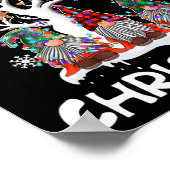 Vrolijk Kerstmis Gnomen Leuke Xmas Familie Mannen Poster (Hoek)