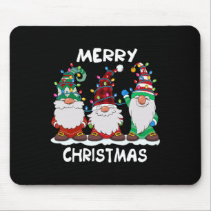 Vrolijk Kerstmis Gnomen Xmas Familie Mannen Vrouwe Muismat