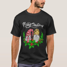 Vrolijk Kerstmis Gnomen Xmas Familie Mannen Vrouwe T-shirt