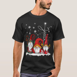 Vrolijk Kerstmis Gnomen Xmas Familie Mannen Vrouwe T-shirt