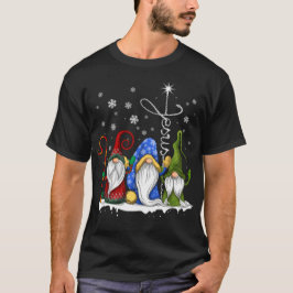 Vrolijk Kerstmis Gnomen Xmas Familie Mannen Vrouwe T-shirt