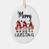 Vrolijk Kerstmis Gnomies Kerstmis Gnomes Keramisch Ornament (Rechts)